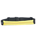 Solid Yellow Color Elastic Outdoor Sport Runner Waist Pocket Belt